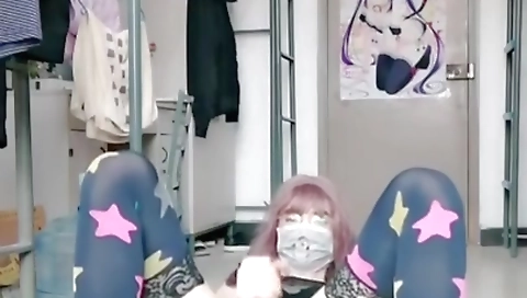 Shemale amateur sex video with shemale faking girl