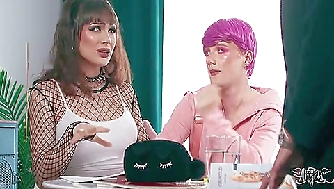 Big tits brunette anal slut rana katana fucks penny fox