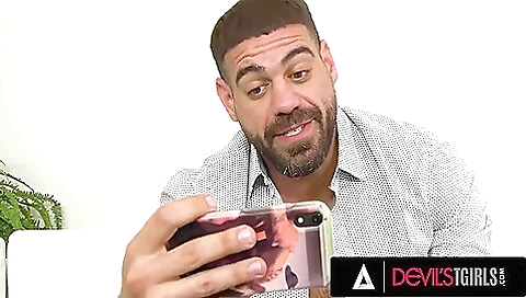 Busty brunette milf gets deepthroated by a big cock