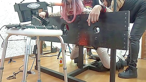 Handcuffed and gagged by a man - with a toy - 19 37 min amateur video