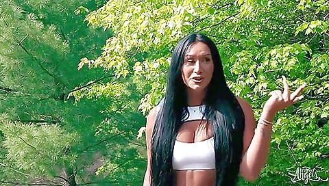 Luscious latina babe fucked on the ass with a dick