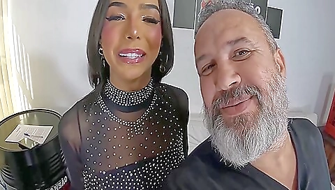 Tattooed latina girl gets a creampie after anal sex