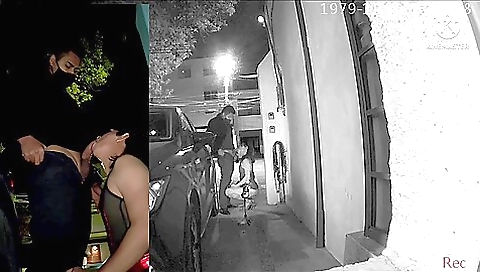 Amateur brunette in big ass gets fucked by a big cock outdoors