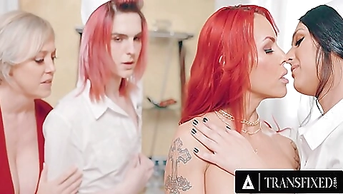 Nurse is fucking in front of a group of dudes and dicks