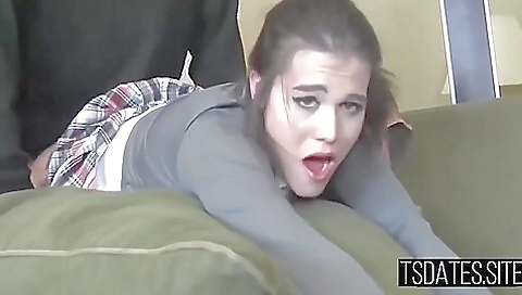 Brunette takes her ass fucked really hard by her boyfriend